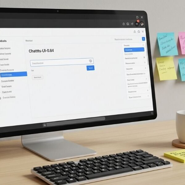 Realistic view of Chattts-UI-0.84 user interface on developer screen.