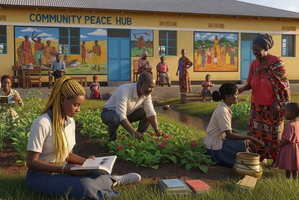Community center in an East African city promoting peace.