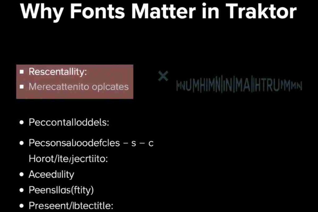 Best Traktor Font & Special Characters 