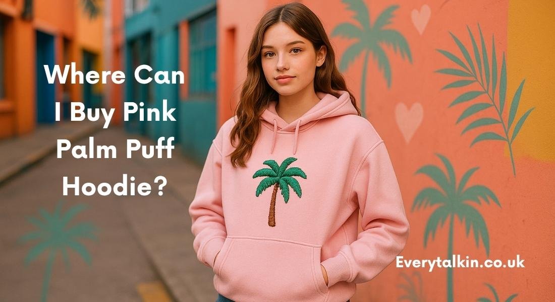 Pink Palm Puff Hoodie
