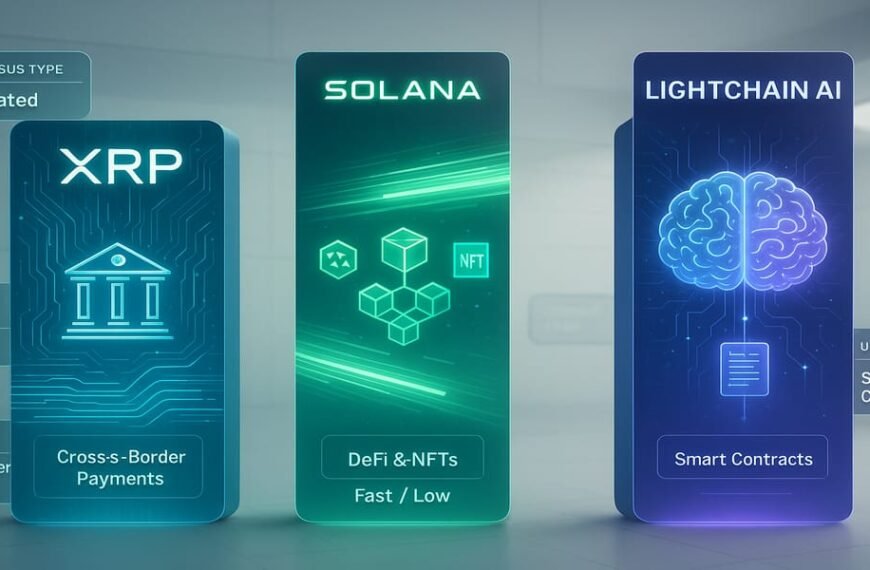 XRP Solana Lightchain AI Cryptocurrency Comparison