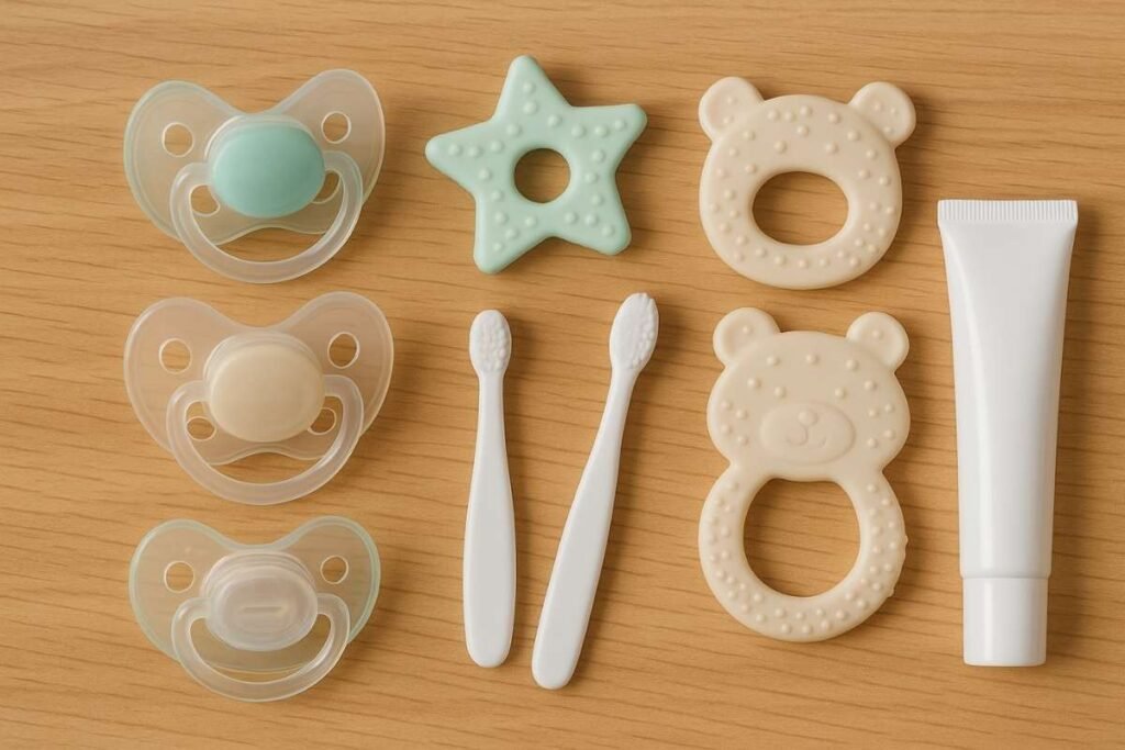 Baby oral care tools to prevent pacifier teeth