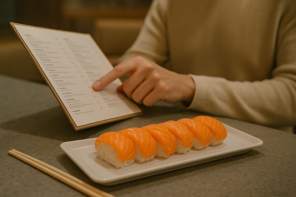 Sushi Order Topped with Salmon NYT