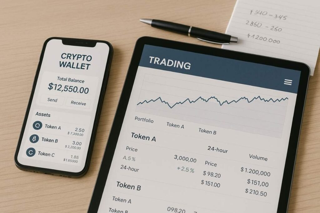 Crypto wallet and trading dashboard as seen in Crypto-Engine.pro blog
