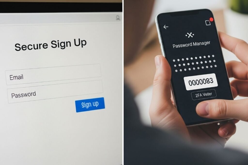 Secure sign-up screen shown with password manager for FC2-PPV-3313044.