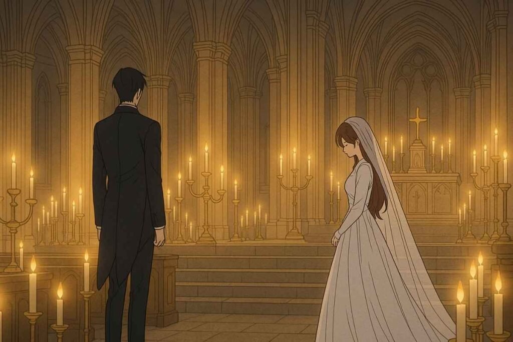 Cold wedding moment symbolizing forced marriage in How to Get My Husband on My Side