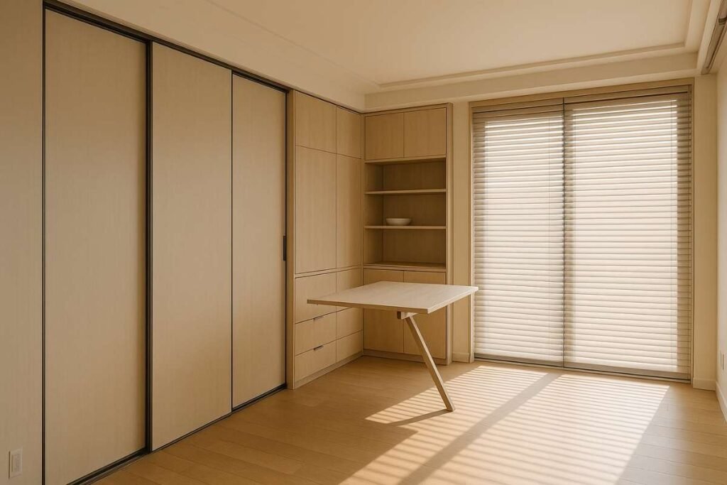 Adaptive apartment interior showcasing Levapioli-based movable design elements