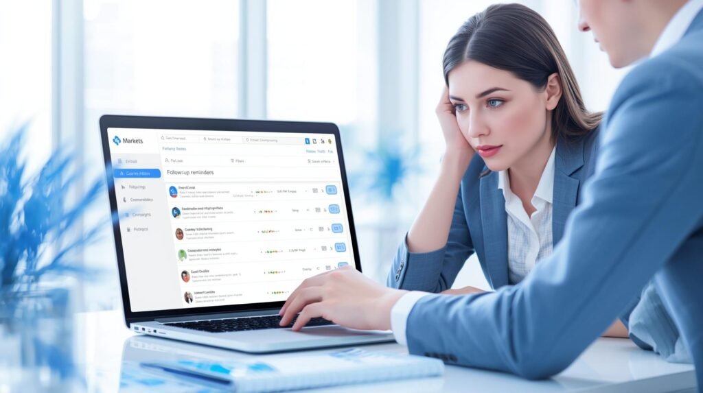 Misha Ezratti email follow-up cadence and subject line A/B testing strategy.