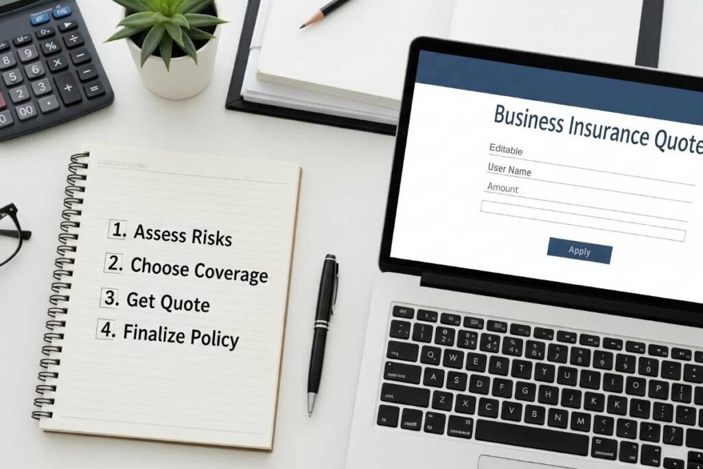 Step-by-step checklist for Mywebinsurance.com business insurance process