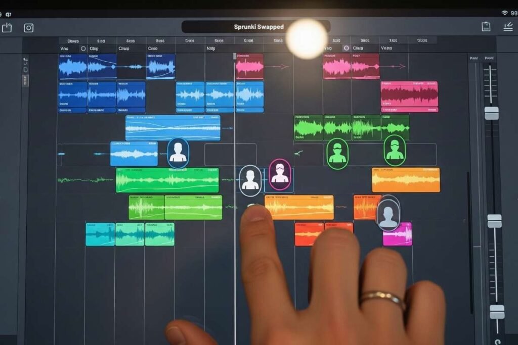 Arranging swapped characters on the Sprunki Swapped soundboard