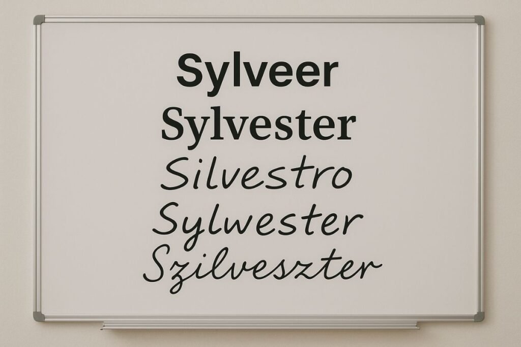 Comparison of Sylveer and its historical name variations