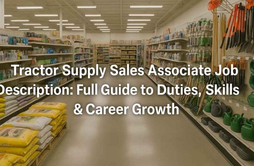 Tractor Supply Sales Associate Job Description