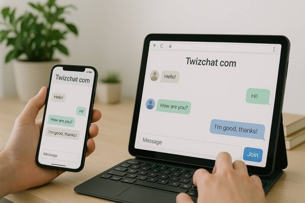 Twizchat com synced messaging across smartphone and tablet