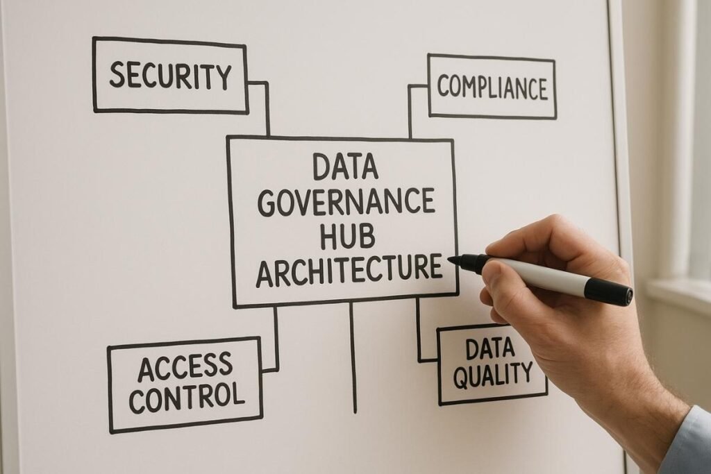 Visual explanation of DGH A structure on office whiteboard