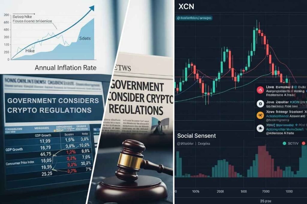 Factors affecting XCN price prediction including macro data and technical charts