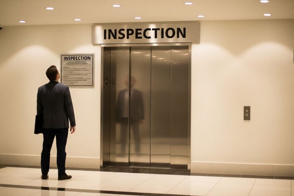 This sign shows when a lift is safe to use answer