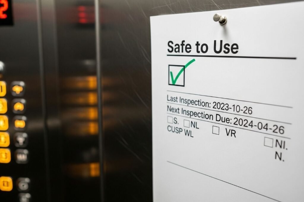 This Sign Shows When a Lift Is Safe to Use