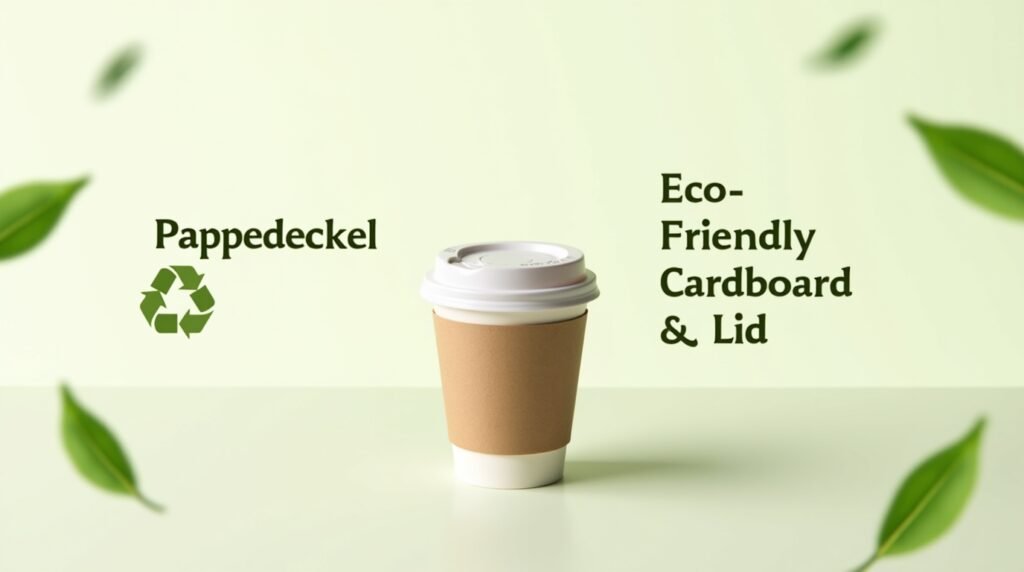 A Pappedeckel is a practical and eco-friendly lid made from sturdy cardboard or paperboard, commonly used to cover cups, bowls, or food containers.