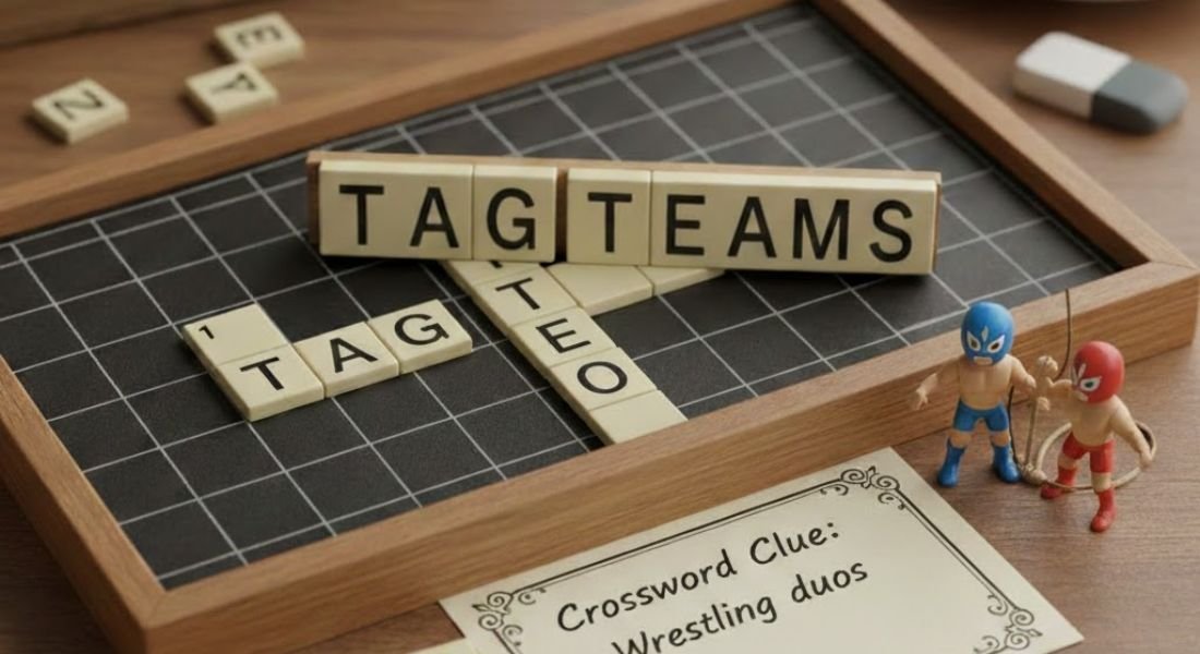 Tag Teams Crossword Clue