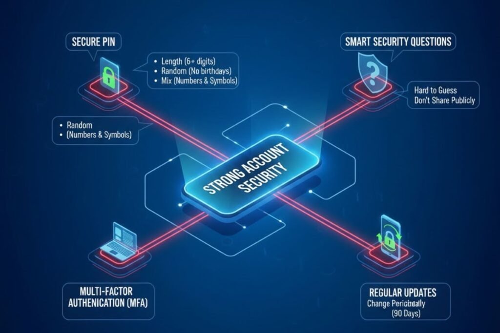 Setting Up a Strong Account PIN and Security Questions