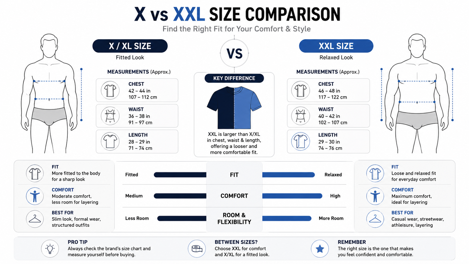 X vs XXL