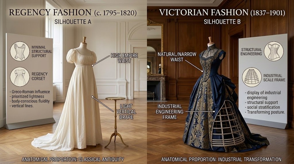 Regency vs Victorian Fashion